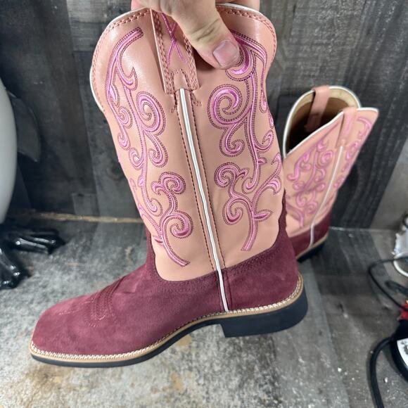 Twisted X Women's size 8.5B Cowgirl Square Toe Boots WTH0020 Embroidered NWOB - Picture 9 of 14